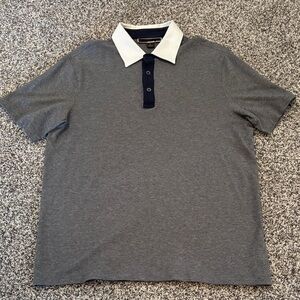 Michael Kors Gray Polo with White Collar